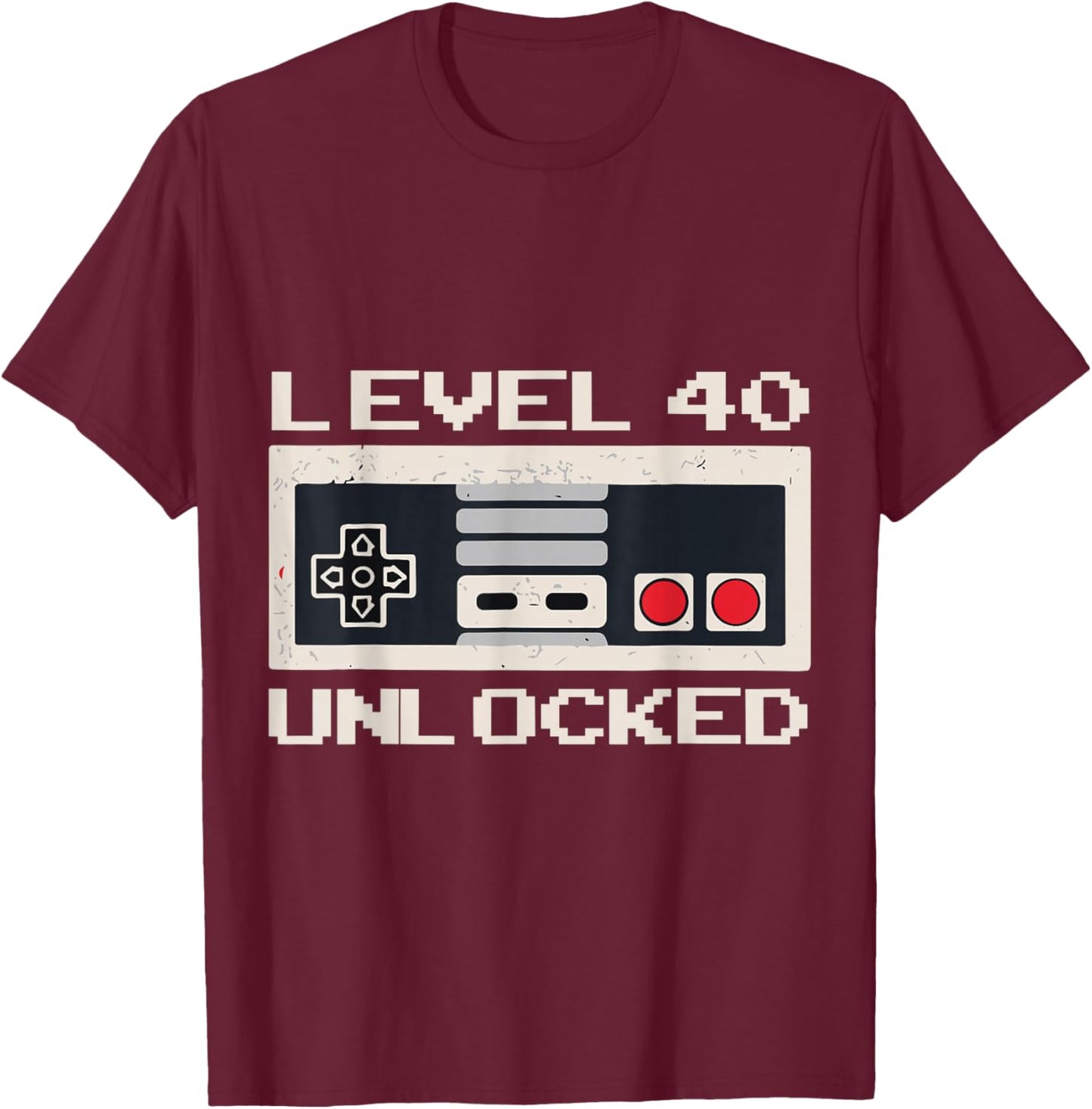 Unlock Level 40 Years Ago 40th Birthday Shirts Men T-Shirt - T-Shirt | Maroon