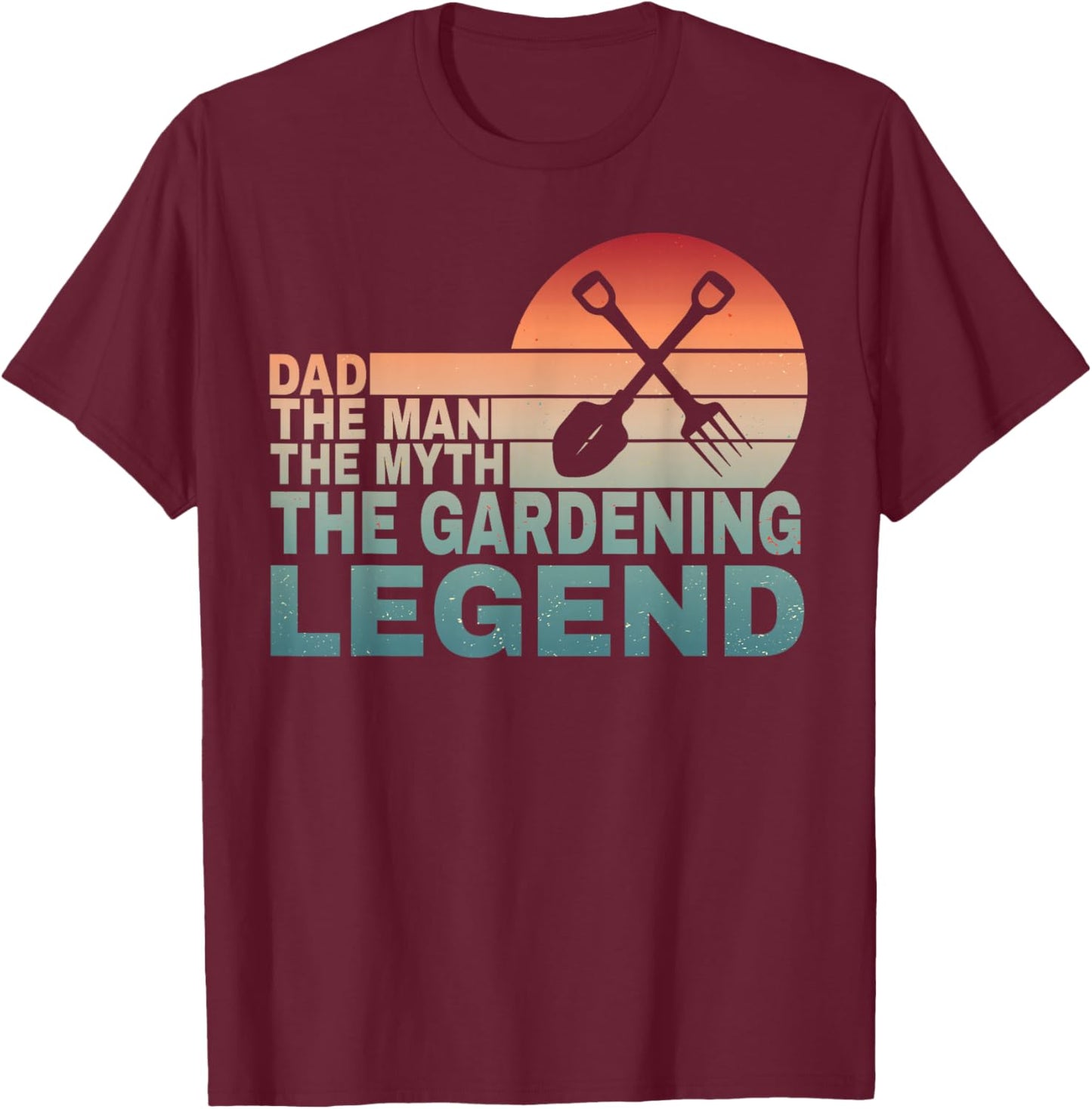 Garden Dad Plant Lover Pun Lawn Mowing Gardener Father's Day T-Shirt - T-Shirt | Maroon
