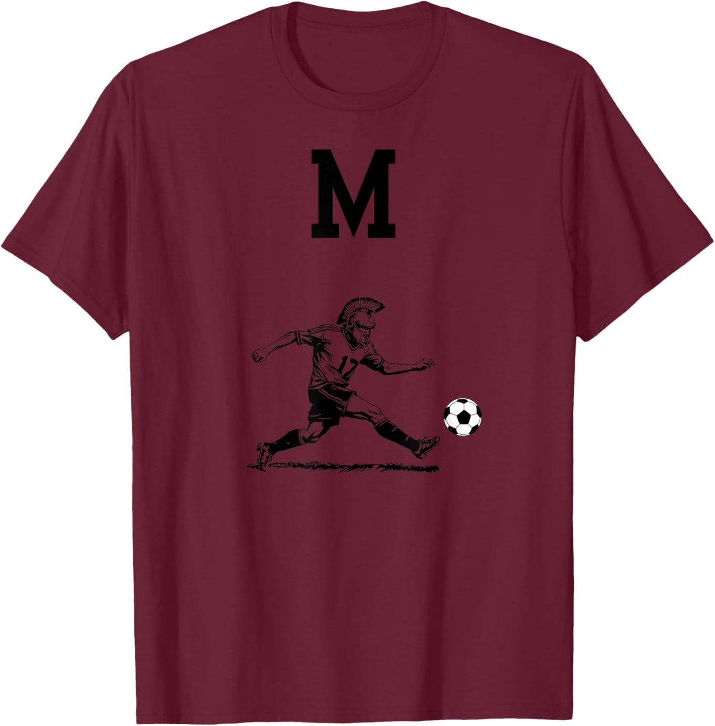 Trojan Warrior Playing Soccer T-Shirt - T-Shirt | Maroon