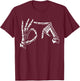 67 Meme Trendy Skeleton Halloween Funny Six Seven Gen Alpha T-Shirt - T-Shirt | Maroon