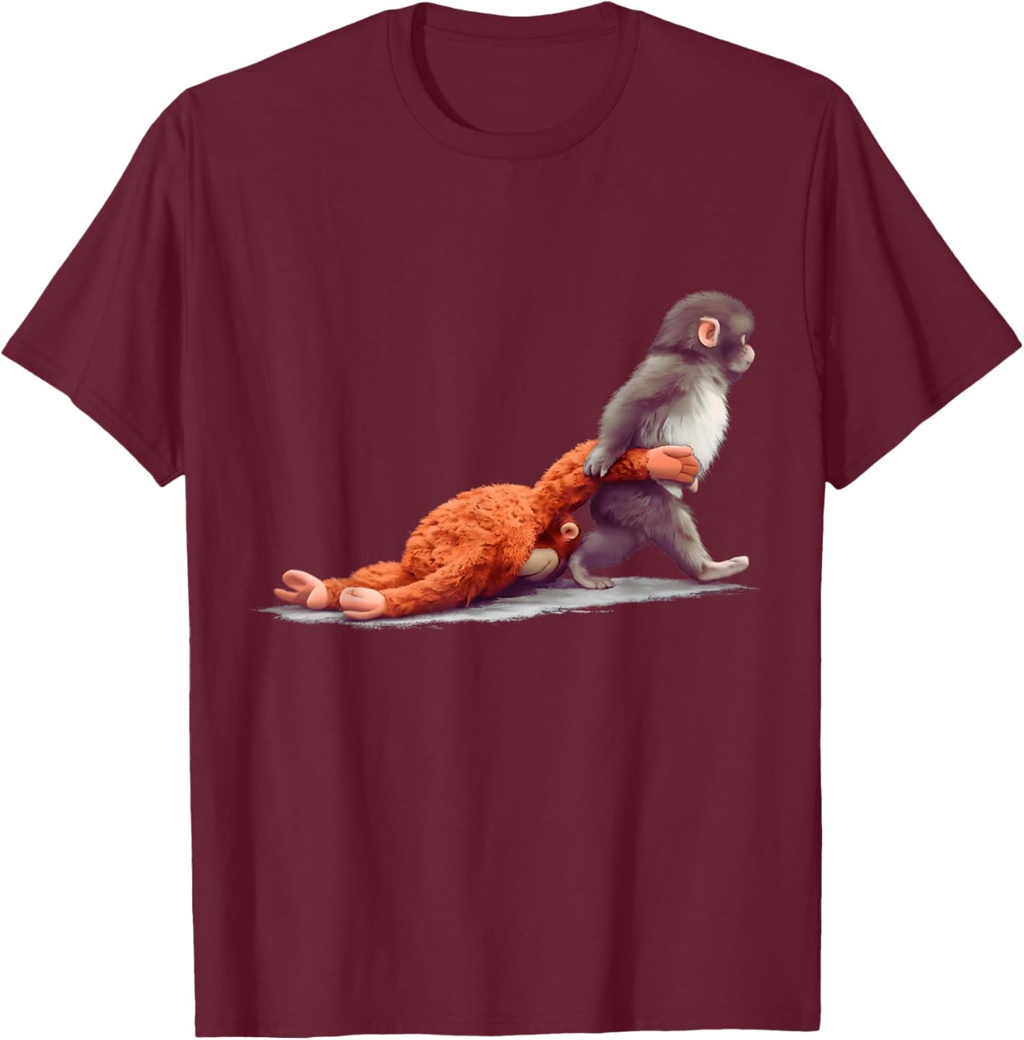 Monkey Punch Baby Graphic Little Punch Big Love T-Shirt - T-Shirt | Maroon