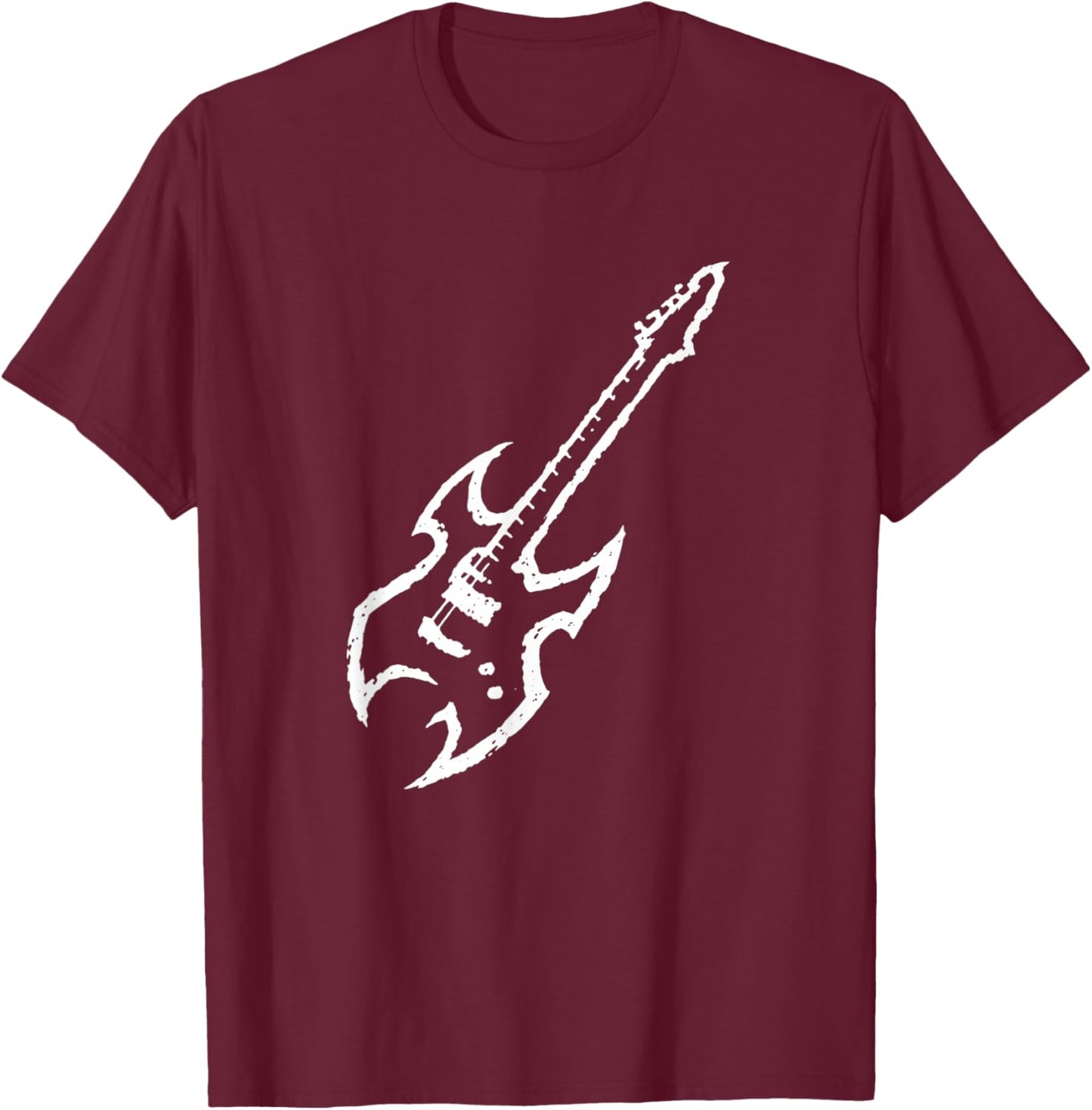 Minimalistic Mana Guitar Musician Fan Rock Band Name T-Shirt - T-Shirt | Maroon