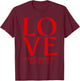 Valentines Day Love Every Moment with You Couple Design T-Shirt - T-Shirt | Maroon
