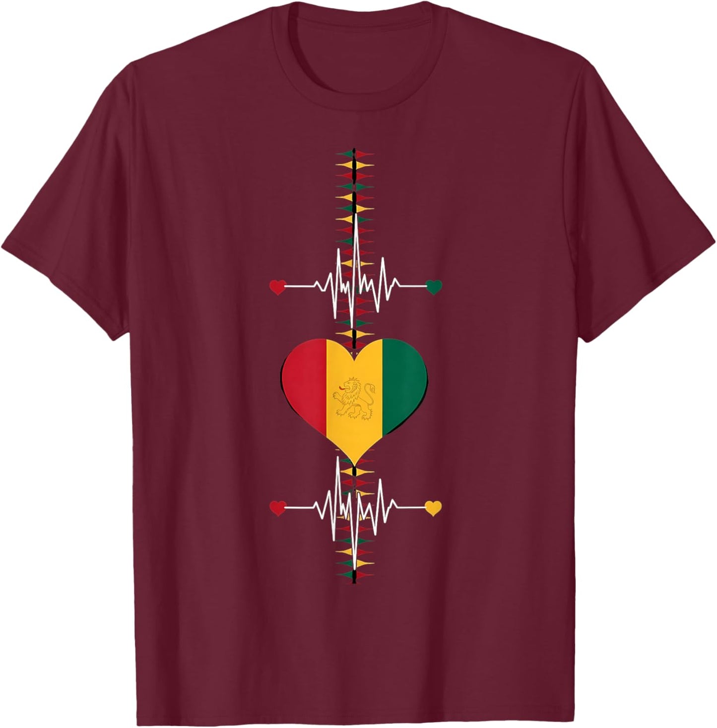 Rasta Reggae Music Rastafarian Roots Jamaican Rastafari T-Shirt - T-Shirt | Maroon