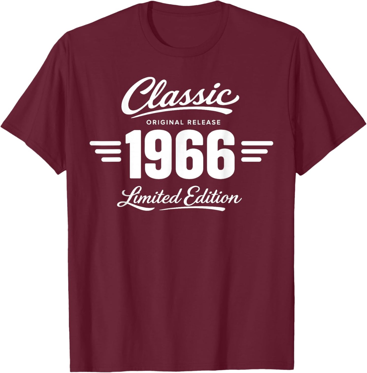 60th Birthday Man Woman 60 Years 1966 Decorative Gift Funny T-Shirt - T-Shirt | Maroon