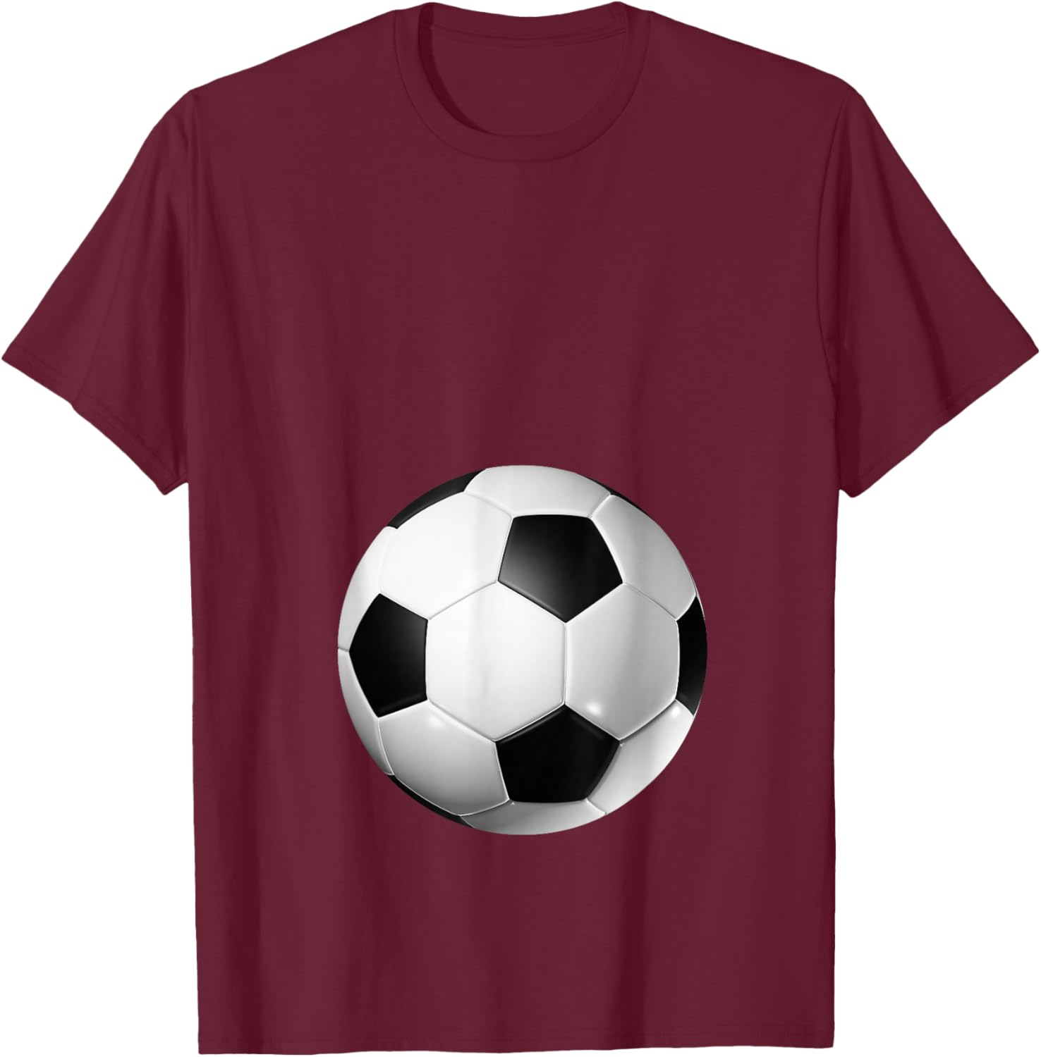 Soccer Baby Bump Pregnancy T-Shirt - T-Shirt | Maroon