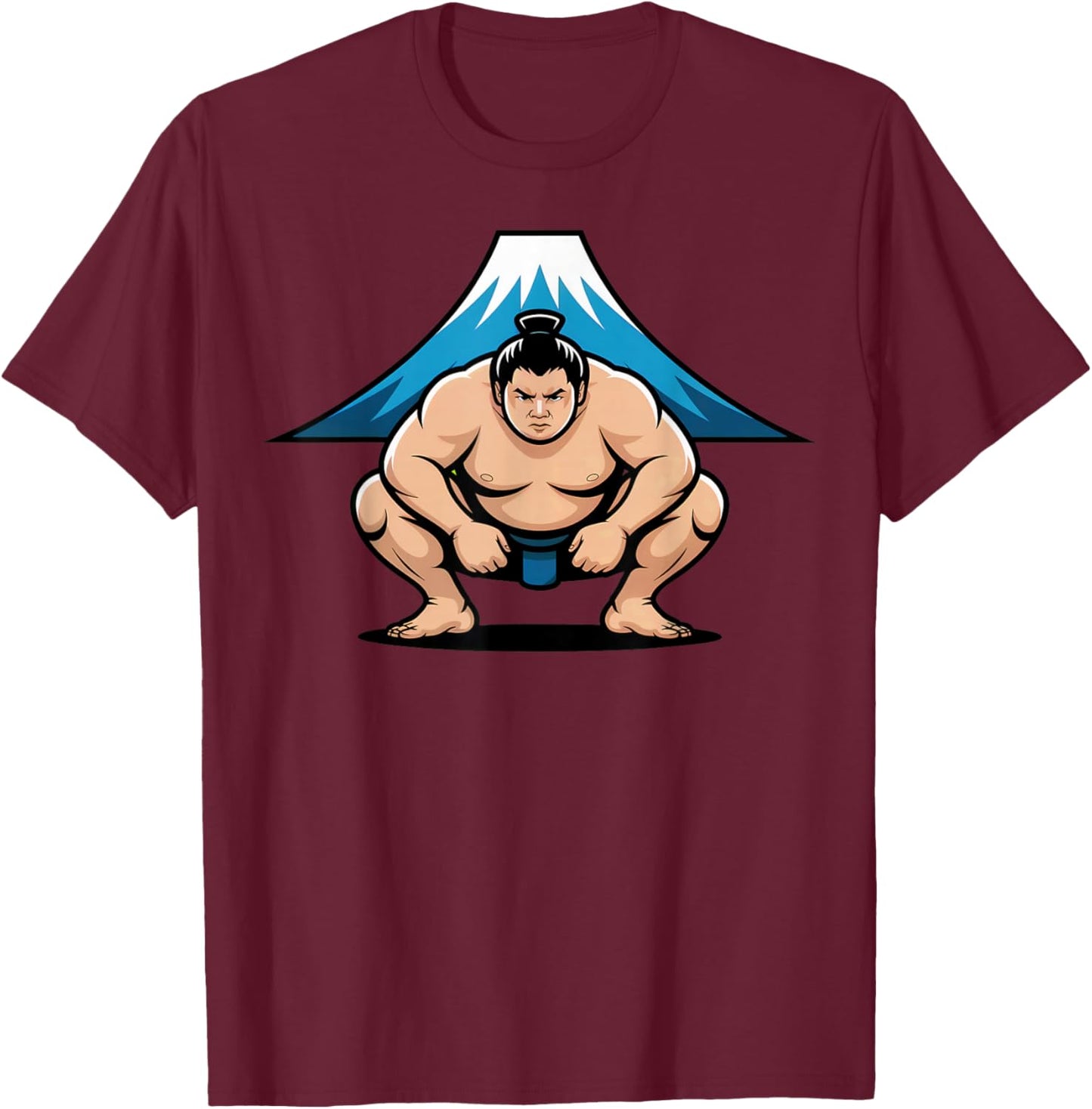 Sumo Japanese Design for Lovers from Wrestling and Sumo T-Shirt - T-Shirt | Maroon
