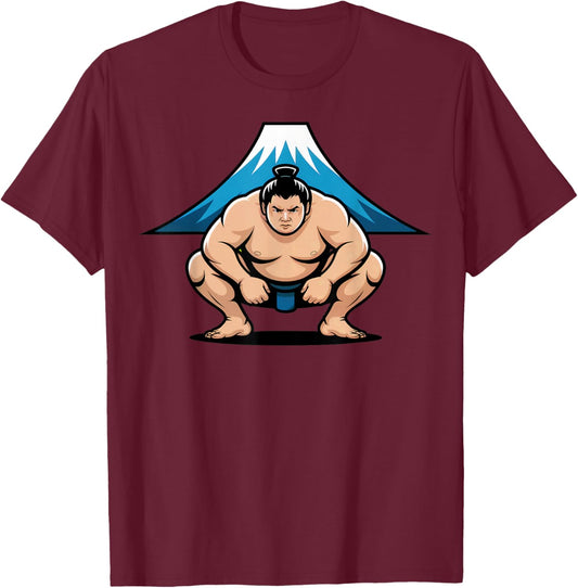 Sumo Japanese Design for Lovers from Wrestling and Sumo T-Shirt - T-Shirt | Maroon
