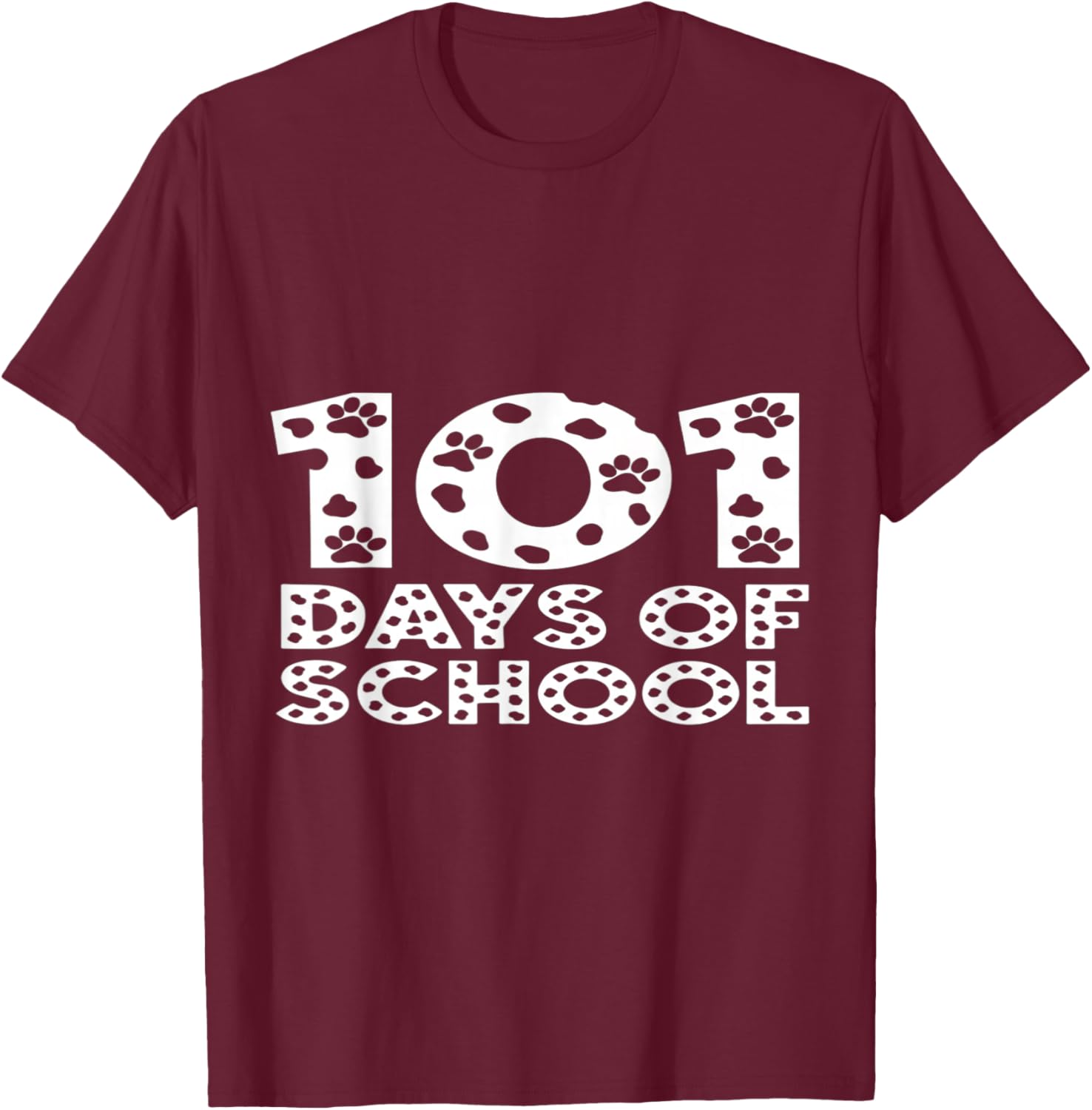Happy 101 Days School Cute Dog 100 Days Smarter Student Kids T-Shirt - T-Shirt | Maroon