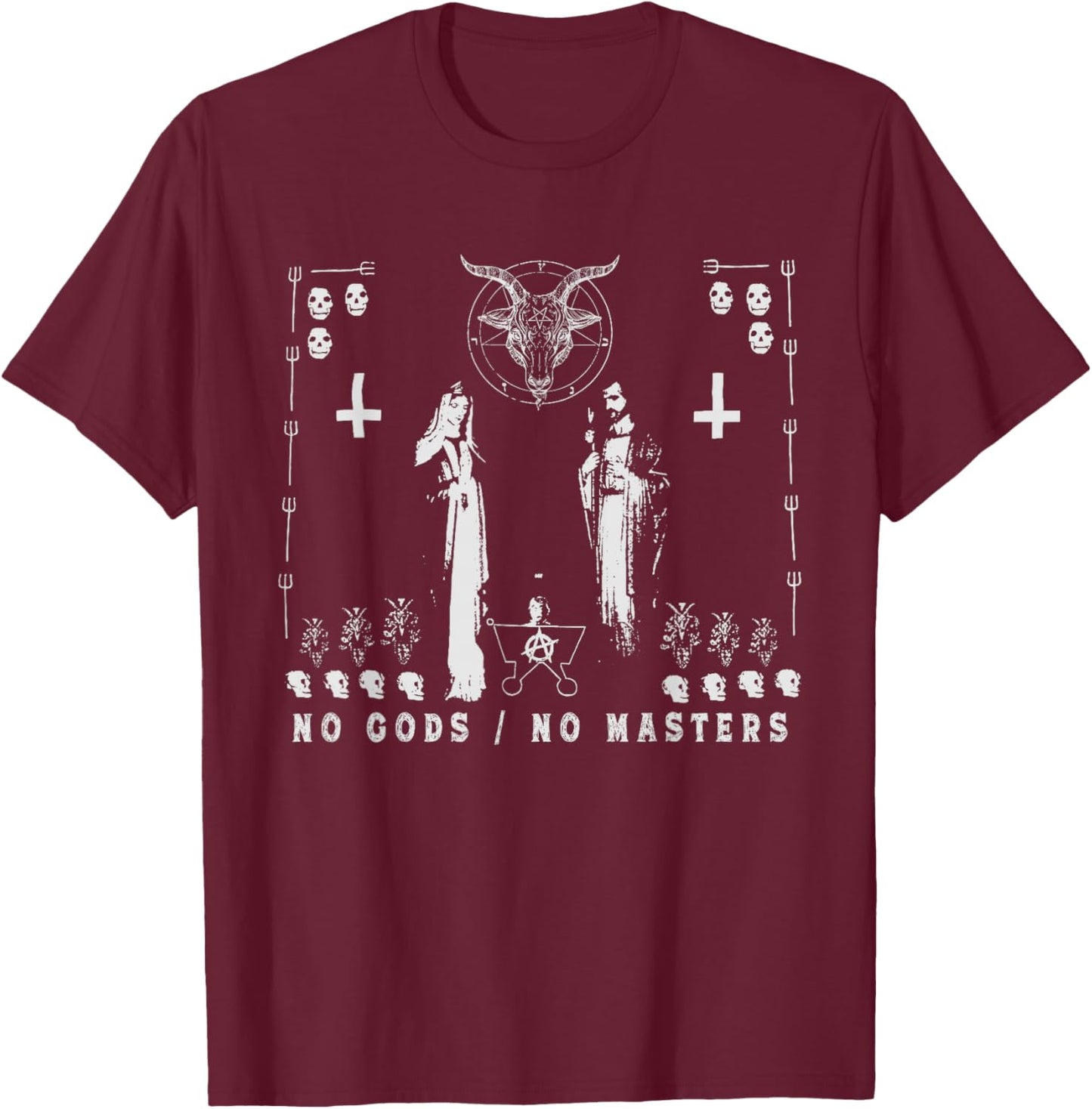 Ni Dieu Ni Maitre | No Gods No Masters T-Shirt - T-Shirt | Maroon