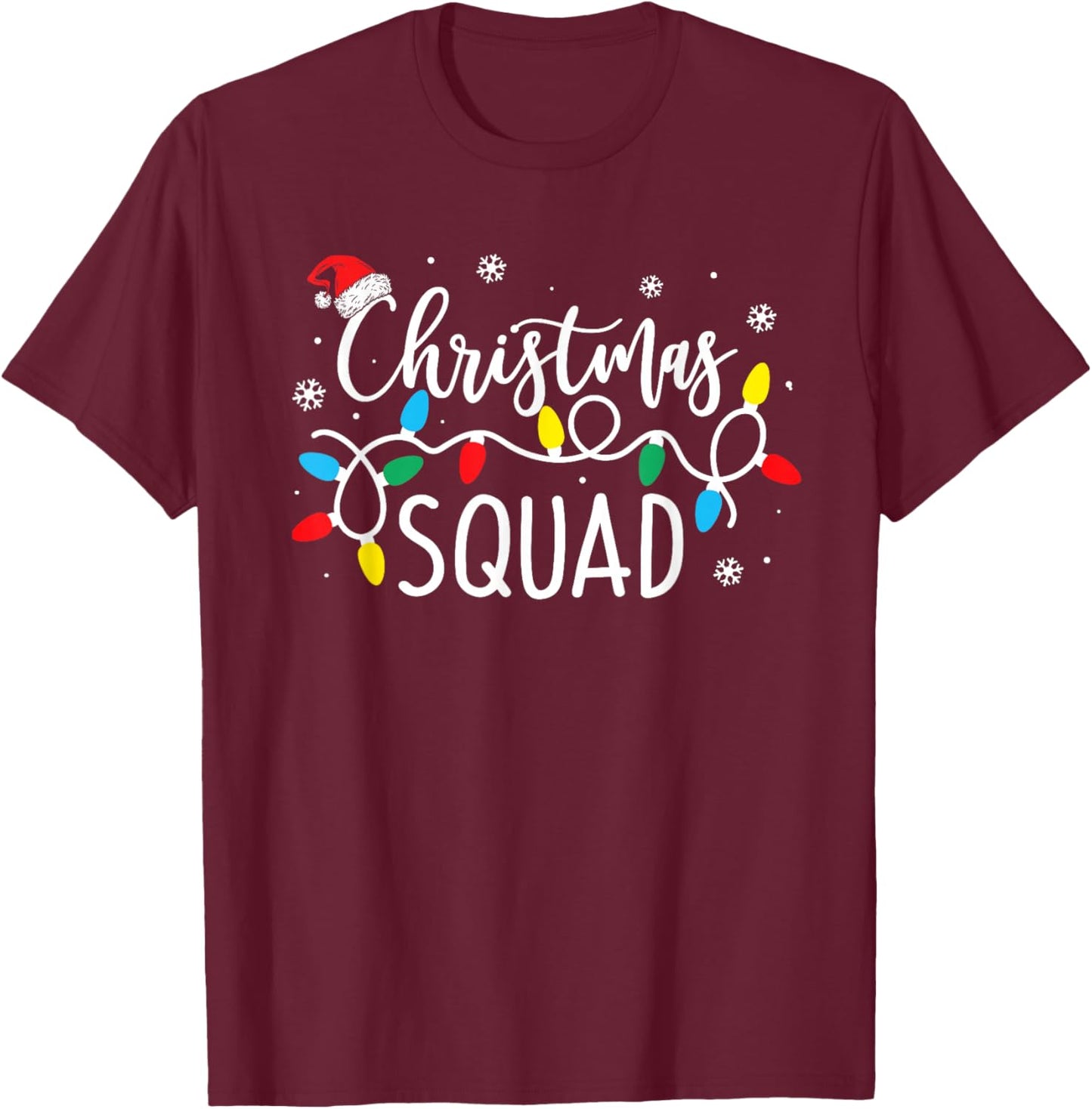 Christmas Squad Santa Family Matching Pajamas Xmas Boys Men T-Shirt - T-Shirt | Maroon