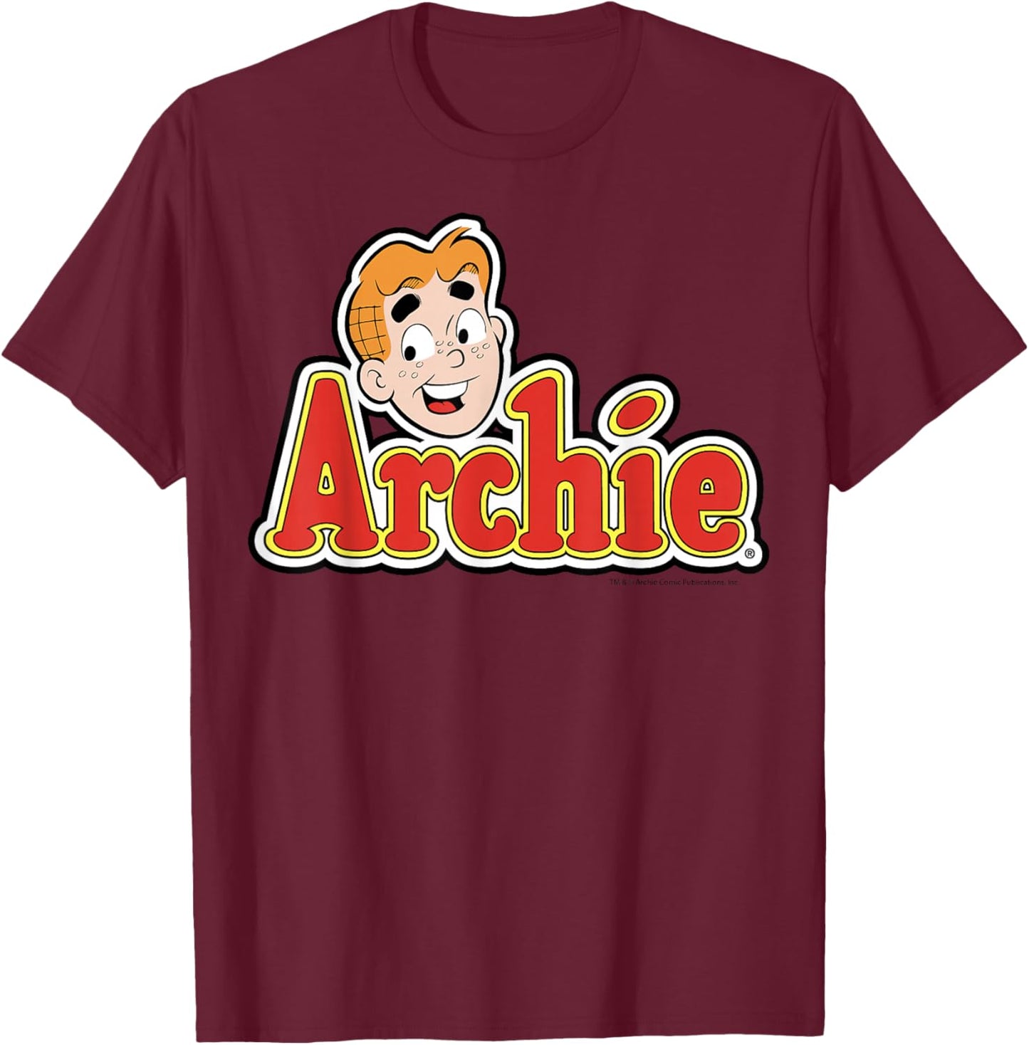 Archie Comics Logo Character Face T-Shirt - T-Shirt | Maroon