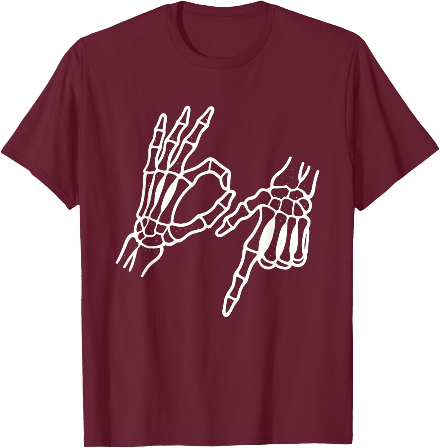 67 Skeleton Funny Six Seven Halloween Meme T-Shirt - T-Shirt | Maroon