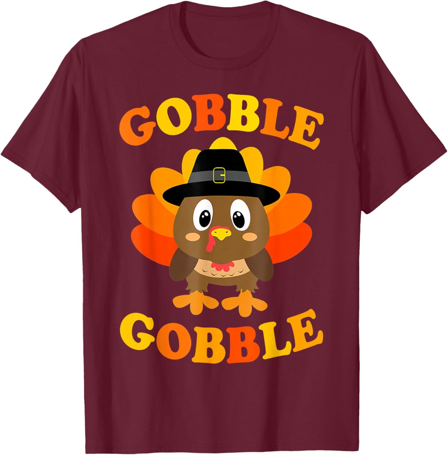 Funny Thanksgiving Gobble Turkey Family Matching Men Women T-Shirt - T-Shirt | Maroon
