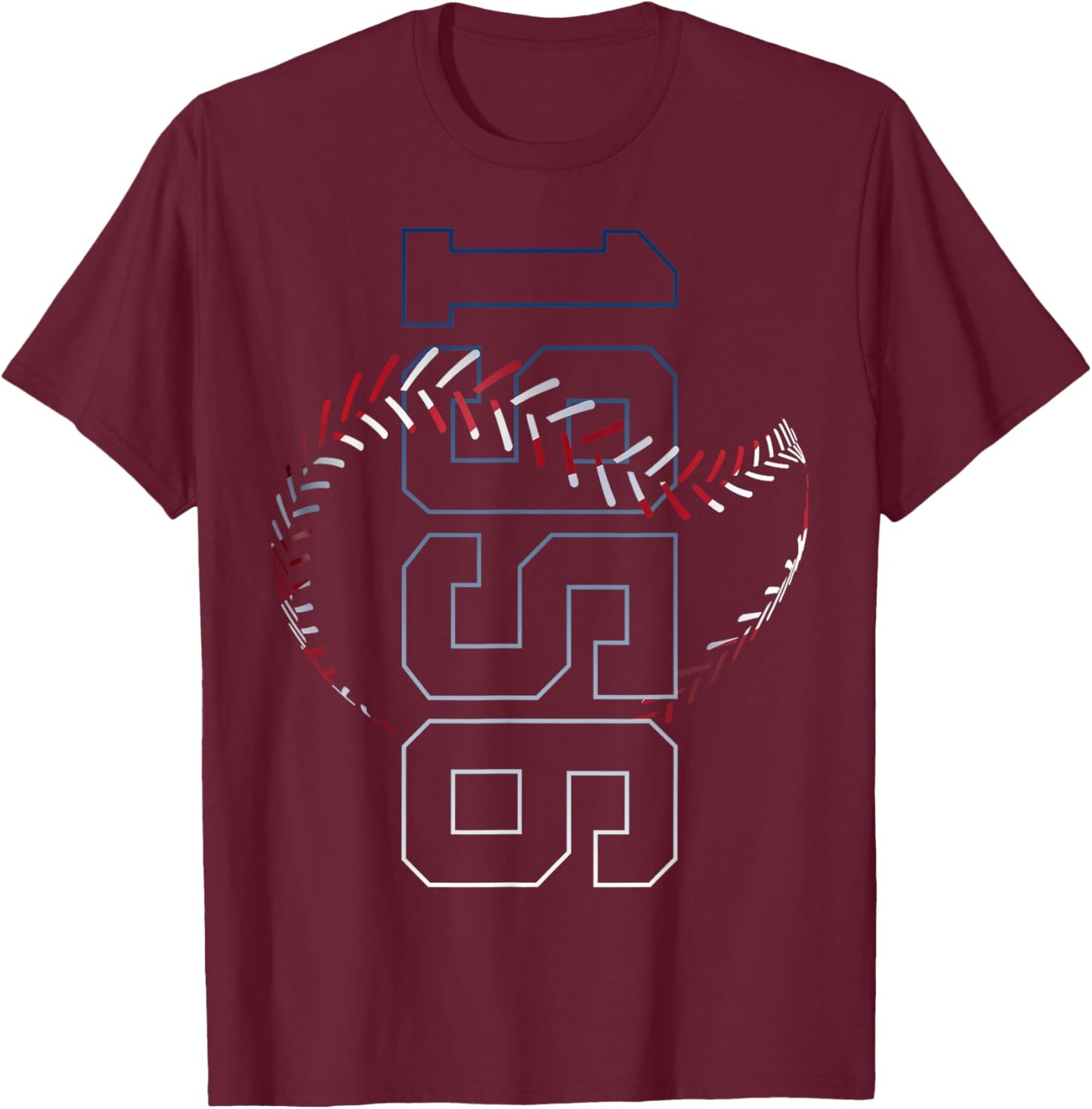 70 Years 1956 Baseball 70TH Birthday T-Shirt - T-Shirt | Maroon