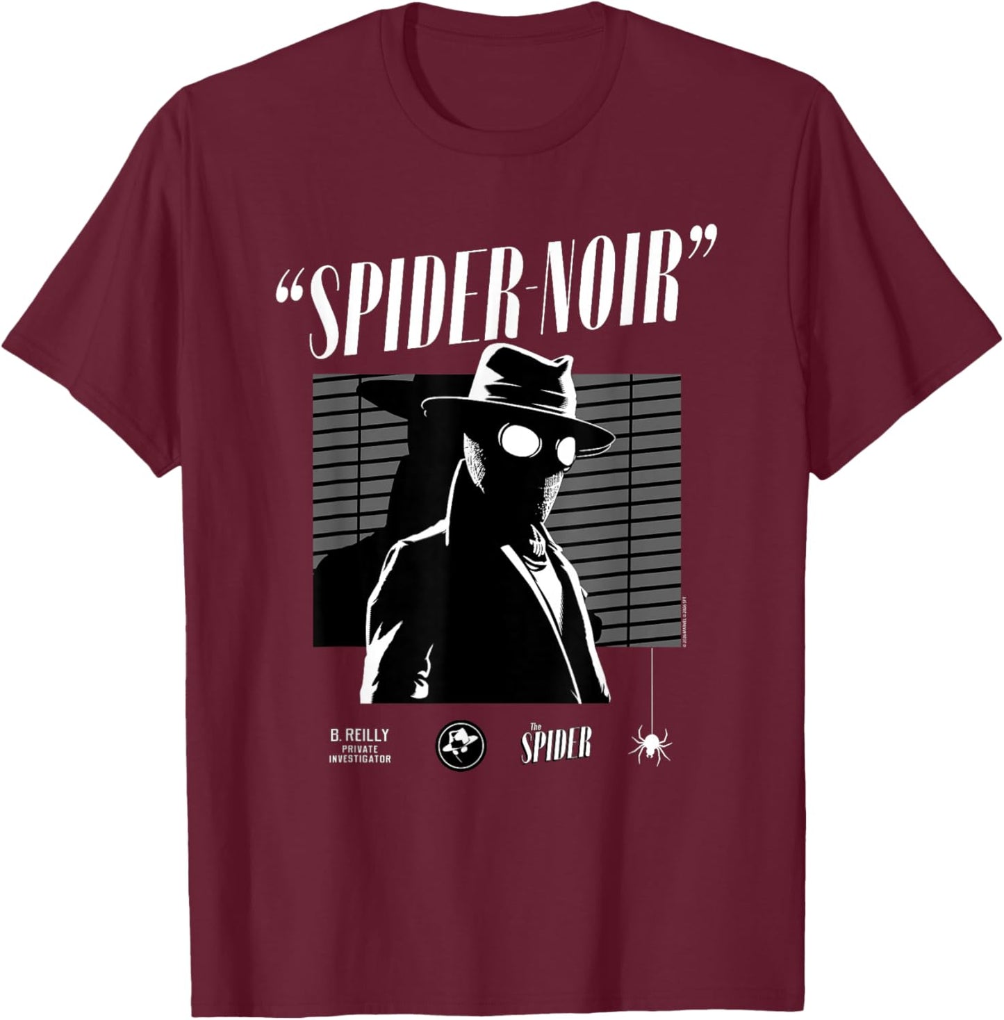 Marvel Spider-Noir The Spider Cool Portait T-Shirt - T-Shirt | Maroon