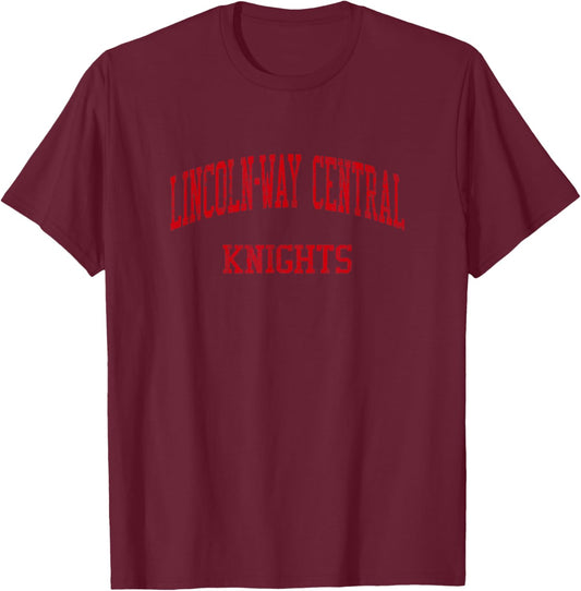 Lincoln-Way Central High School HS New Lenox IL Vintage SPOR T-Shirt - T-Shirt | Maroon