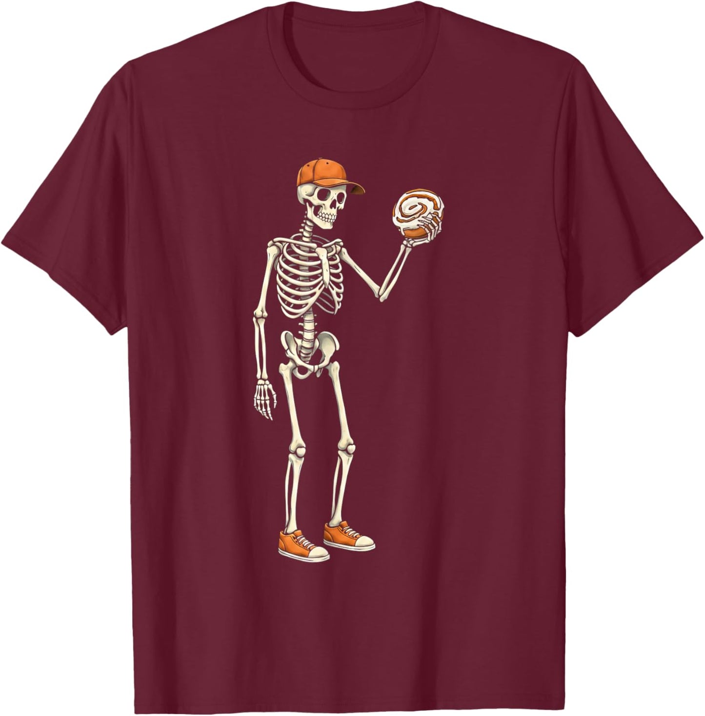 Honey Bun Skeleton Halloween Funny Boys Kids T-Shirt - T-Shirt | Maroon