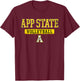 App State Mountaineers Vintage Team Volleyball - App State T-Shirt - T-Shirt | Maroon