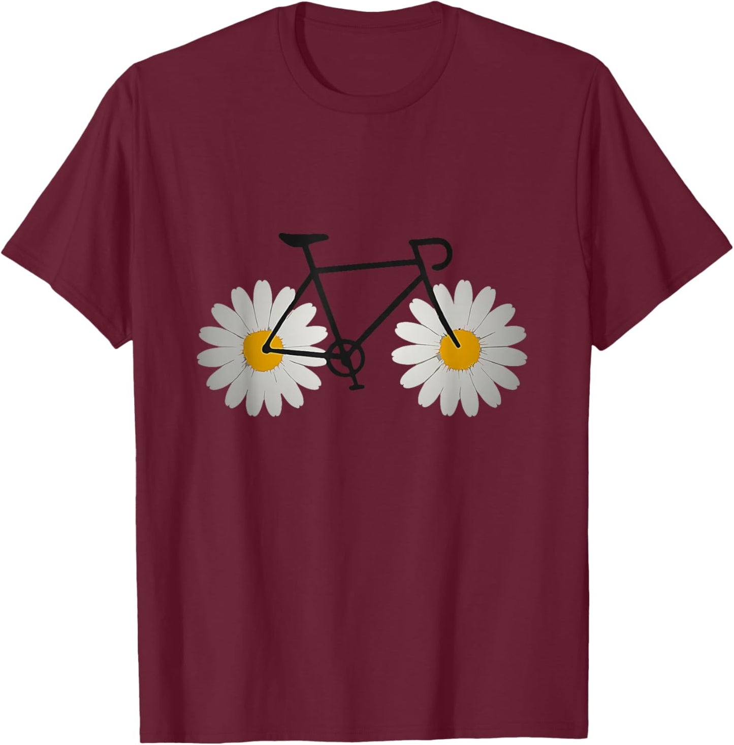 Bicycle Floral Cycling Women Men Kids Bike Biker T-Shirt - T-Shirt | Maroon