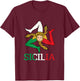 Sicilia, Sicily Trinacria T-Shirt - T-Shirt | Maroon