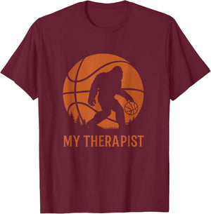 Bigfoot Basketball Players Men Women Kids T-Shirt - T-Shirt | Maroon