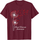 Dandelion Go Red Ribbon Heart Disease Awareness Month Women T-Shirt - T-Shirt | Maroon