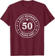 Vintage 50th Wedding Anniversary Just Married 50 Years Ago T-Shirt - T-Shirt | Maroon