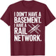 Funny Miniature Railroad Rail Network Model Train T-Shirt - T-Shirt | Maroon