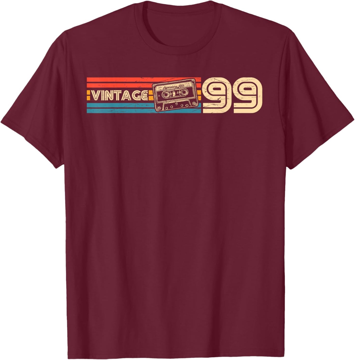 27th Birthday Retro Vintage 1999 Men Women T-Shirt - T-Shirt | Maroon