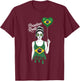 Brazil Flag Brazilian Roots Brasilian Pride Brasil T-Shirt - T-Shirt | Maroon