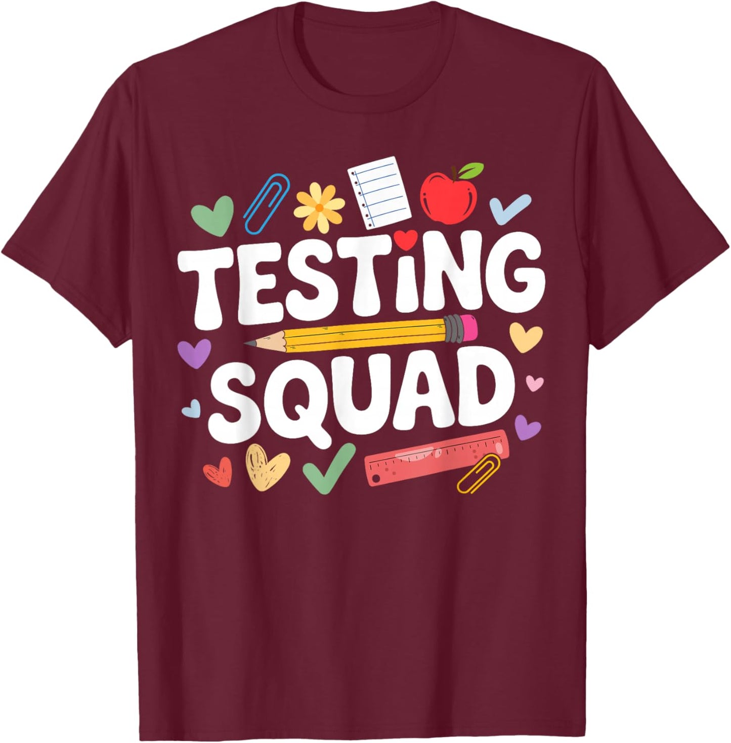 Cute Testing Squad T-Shirt - T-Shirt | Maroon