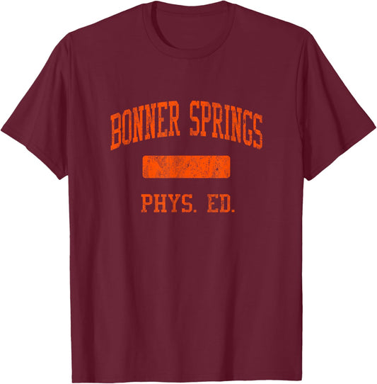 Bonner Springs High School HS Bonner Springs KS PHYS Ed T-Shirt - T-Shirt | Maroon