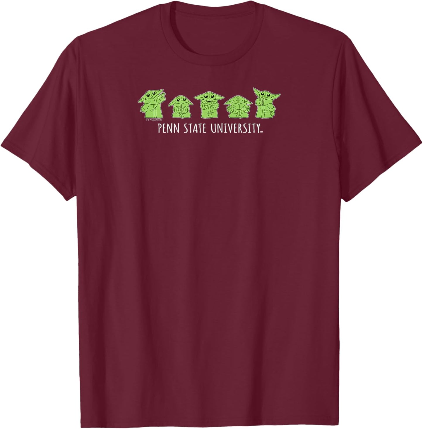 Penn State Nittany Lions Star Wars Grogu T-Shirt - T-Shirt | Maroon