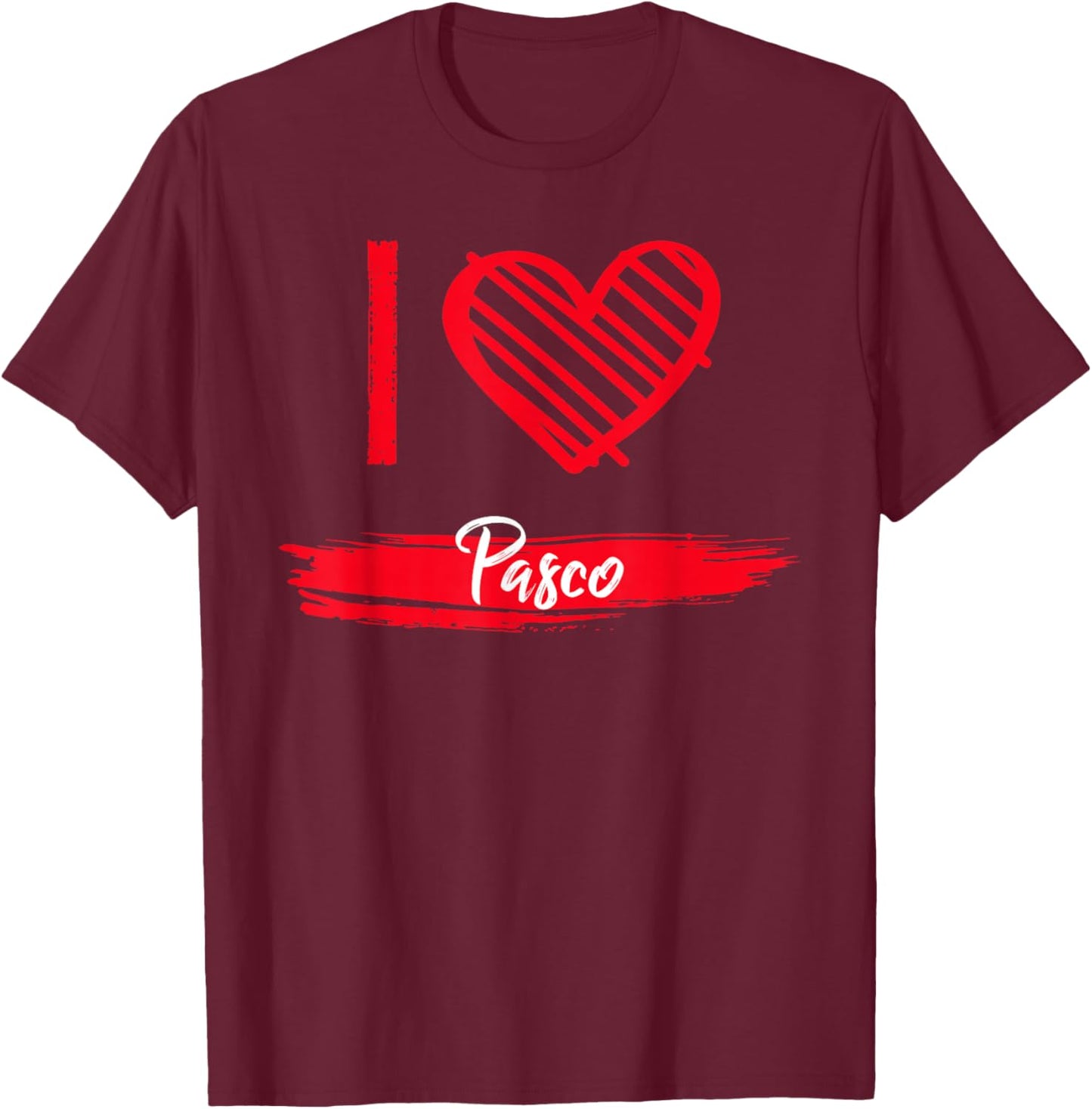 I Love Pasco County I Heart Pasco T-Shirt - T-Shirt | Maroon