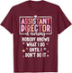 Assistant Director of Nursing Funny ADON T-Shirt - T-Shirt | Maroon