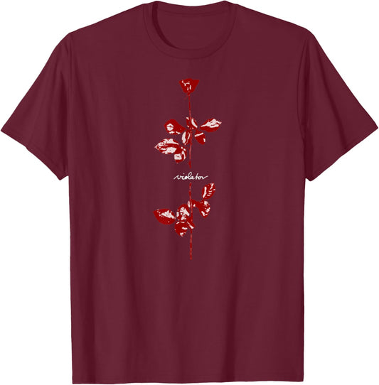 Vintage Basic Policy Funny Quote Violator Retro Red Rose T-Shirt - T-Shirt | Maroon