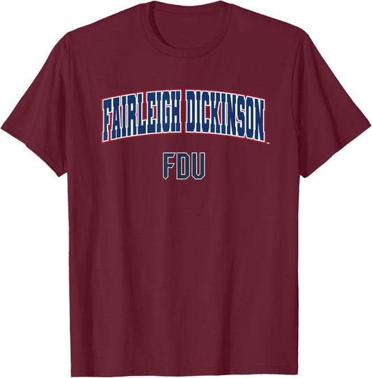 Fairleigh Dickinson University Knights Arch Logo T-Shirt - T-Shirt | Maroon