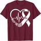 Heart Disease Awareness Heartbeat CHD Wear Red Heart Health T-Shirt - T-Shirt | Maroon