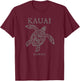 Retro Kauai Hawaii Sea Turtle Boys Girls Souvenir Men Women T-Shirt - T-Shirt | Maroon