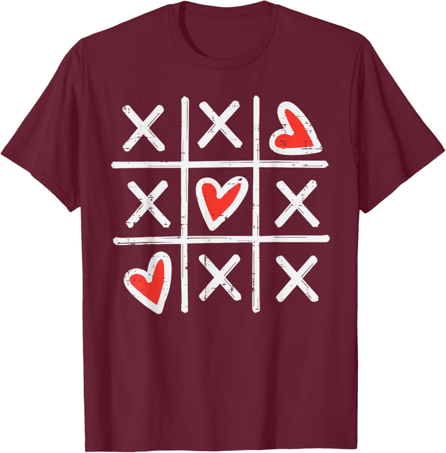Valentines Day Game Hearts Xs Cute Women Girls Kids T-Shirt - T-Shirt | Maroon