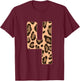 Cheetah Kids 4 Year Old Girl Cheetah Print 4th Birthday T-Shirt - T-Shirt | Maroon