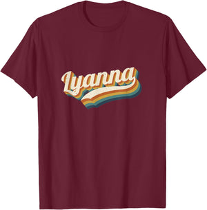 Vintage Lyanna Personalized Name Lyanna T-Shirt - T-Shirt | Maroon
