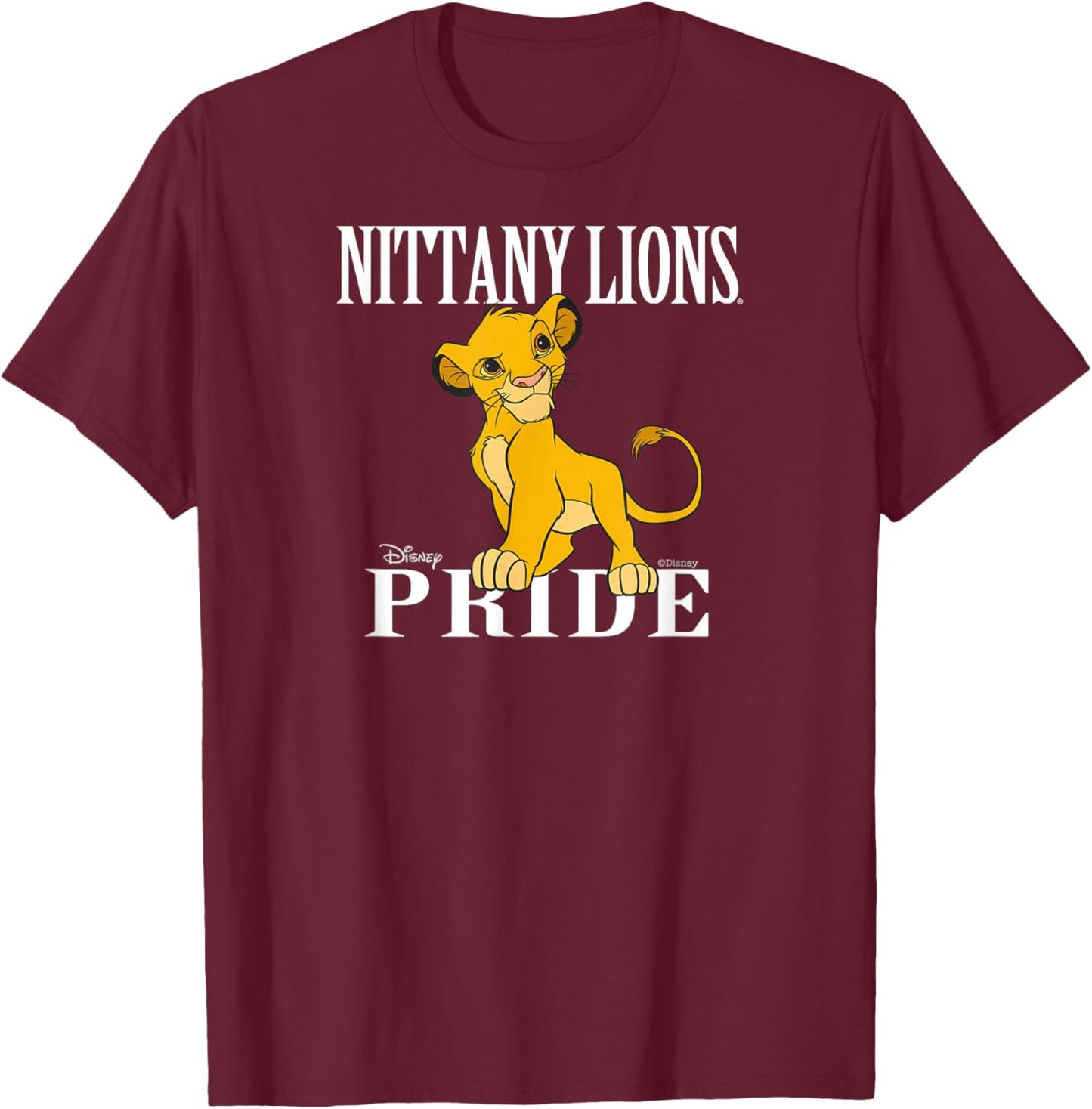 Penn State Nittany Lions Lion King Simba Navy T-Shirt - T-Shirt | Maroon