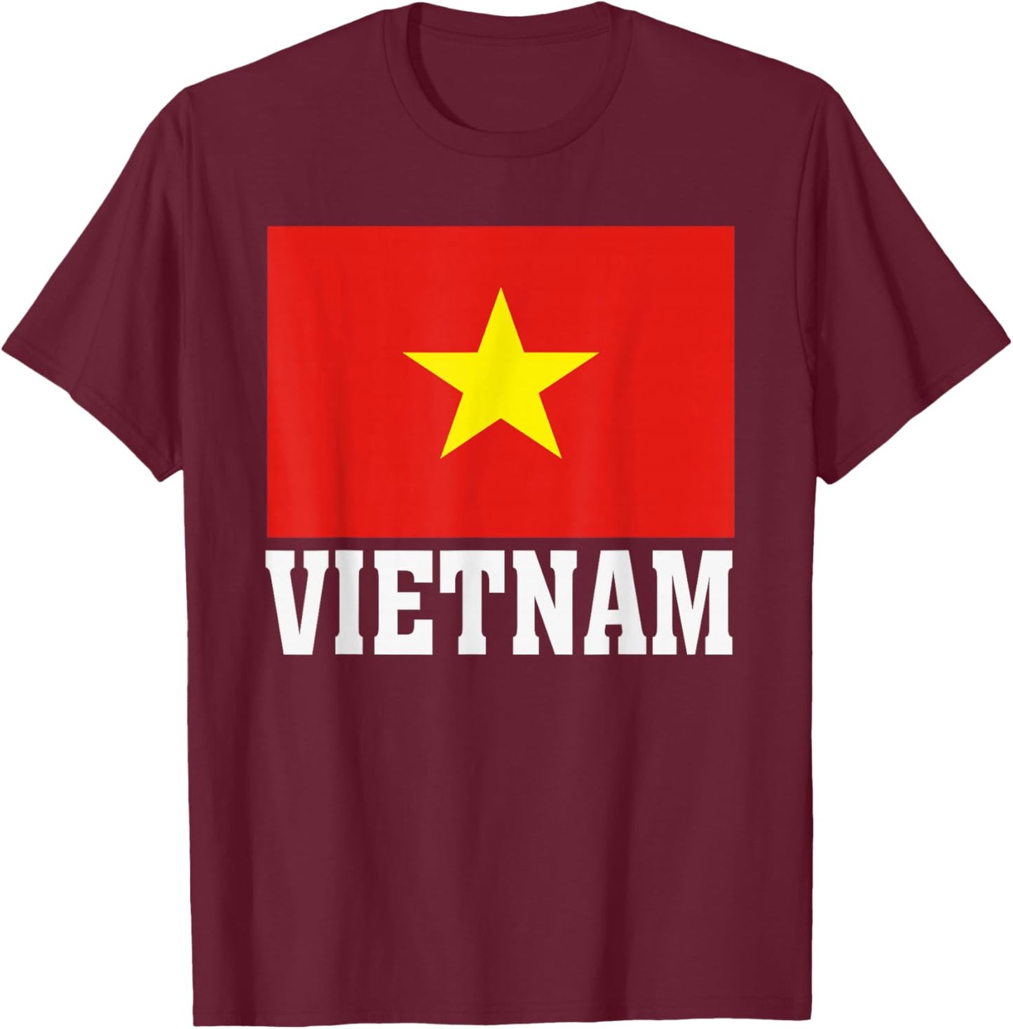 Vietnam Flag Patriotic National Roots Souvenir T-Shirt - T-Shirt | Maroon