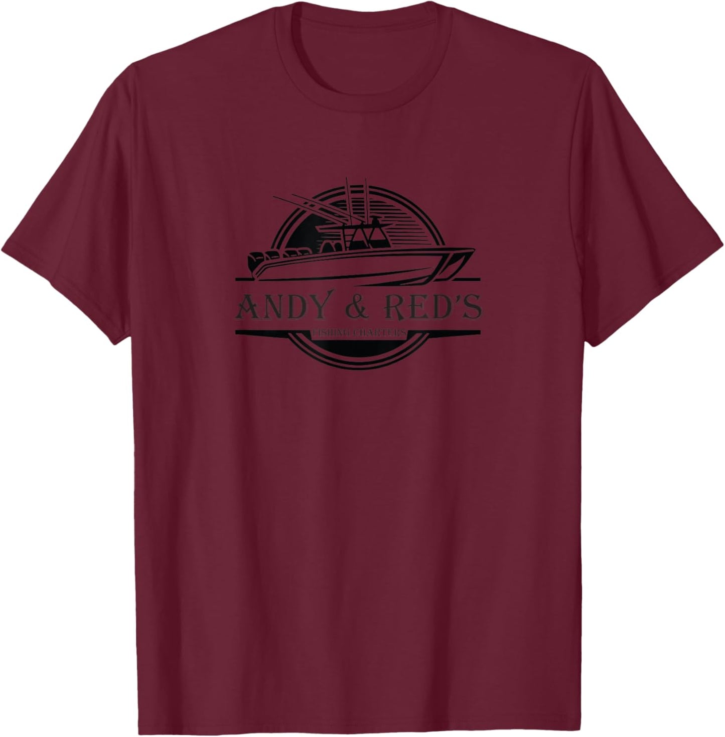 Vintage Andy and Red's Boat Repair Fishing Charters Boating T-Shirt - T-Shirt | Maroon
