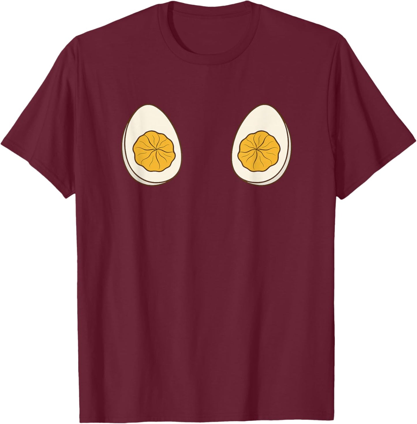 I'm Just Here for The Deviled Eggs Funny Couple T-Shirt - T-Shirt | Maroon