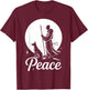 Fun Walk for Peace Calm Monks with Dog Meditation Dogs Lover T-Shirt - T-Shirt | Maroon