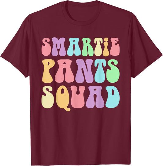 Little Miss Smartie Pants Squad Smarty Costume Smarter Kids T-Shirt - T-Shirt | Maroon