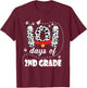 101 Days of 2nd Grade 100 Days of School Kids Teacher T-Shirt - T-Shirt | Maroon